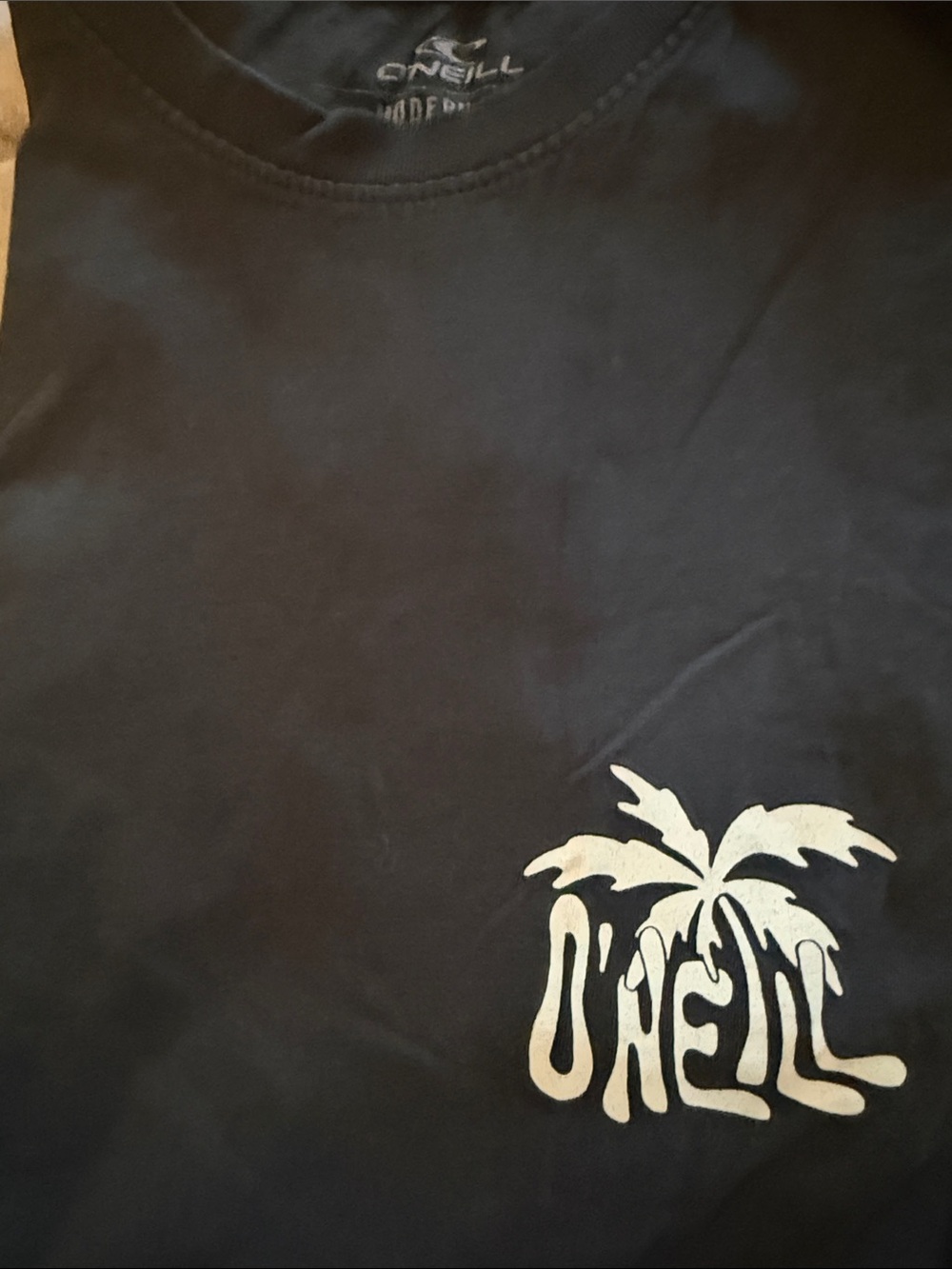 O'Neill Black Tee with White Palm Logo